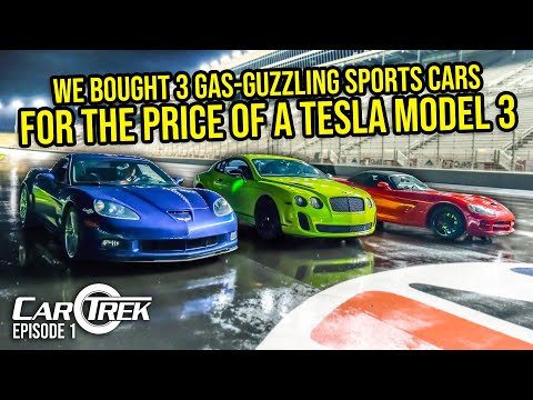 We Bought 3 Insane Gas-Guzzling Supercars For The Price Of A Tesla Model 3 | Car Trek S8E1