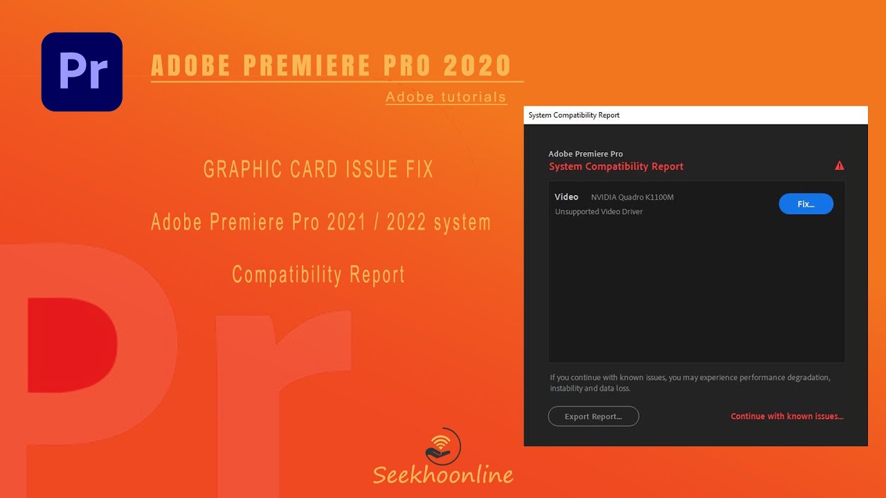 ADOBE PREMIERE PRO 2020 GRAPHIC CARD ISSUE FIX ADOBE PREMIERE PRO