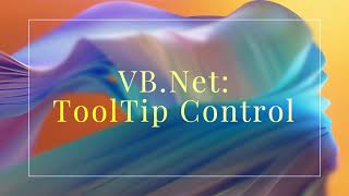 VB.Net - ToolTip Control