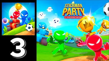 Stickman Party - Random Funny Minigames Part 3 Gameplay (Android,iOS)