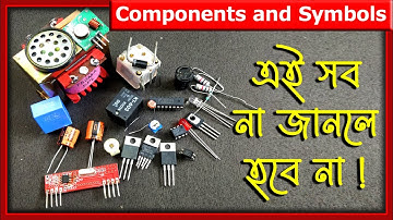 Electronic components and their symbols | basic electronics parts name with symbols | Electronics