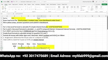 Excel Project 1 Student  | excel project 1 student #excelproject #graderproject #excelexam #myitlab