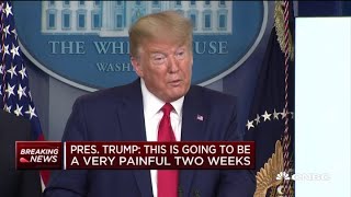 President Donald Trump on coronavirus: This is going to be a very painful two weeks