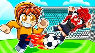 Playing ROBLOX SOCCER Against My BULLY GIRLFRIEND!