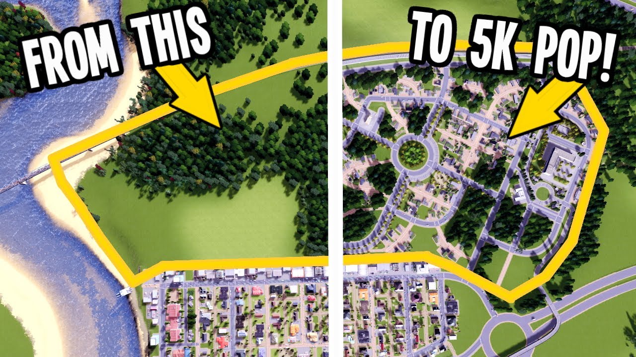 How To Take Empty Land Transform It Into A Beautiful Town In Cities Skylines Youtube