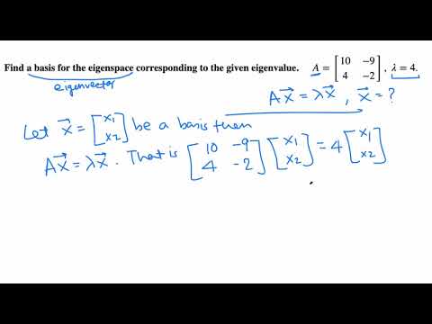 Linear Algebra: finding