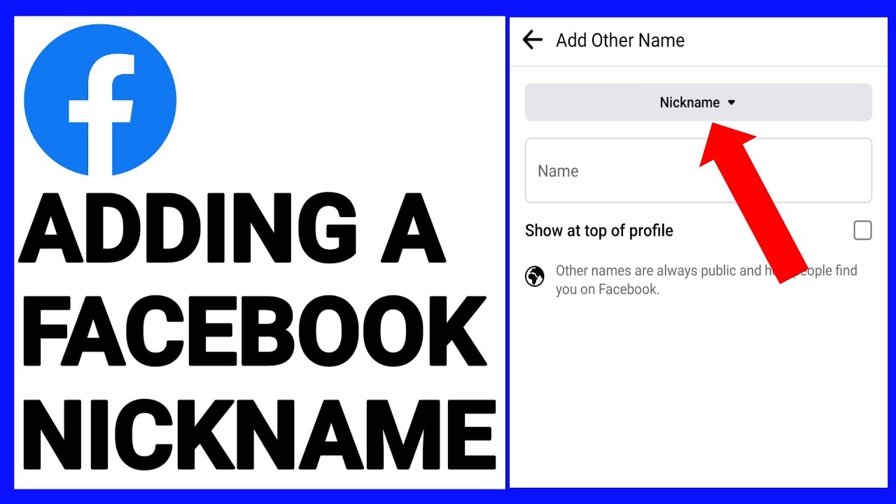 How to Add a Nickname on Facebook Personalize Your Profile YouTube