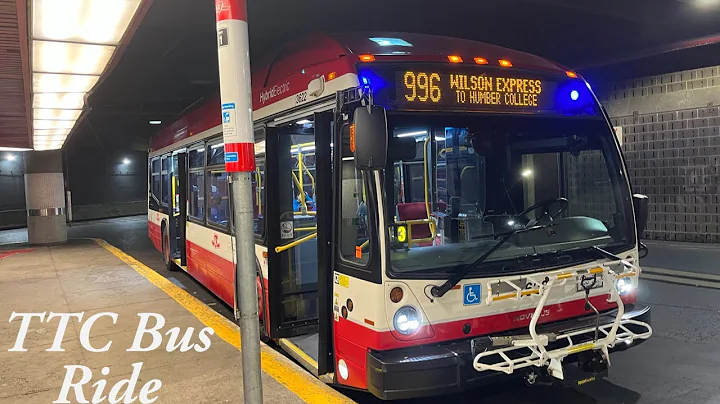 Toronto TTC 996 Wilson Express Bus Ride - York Mills Station to Weston/Albion Rds 10/11/2022