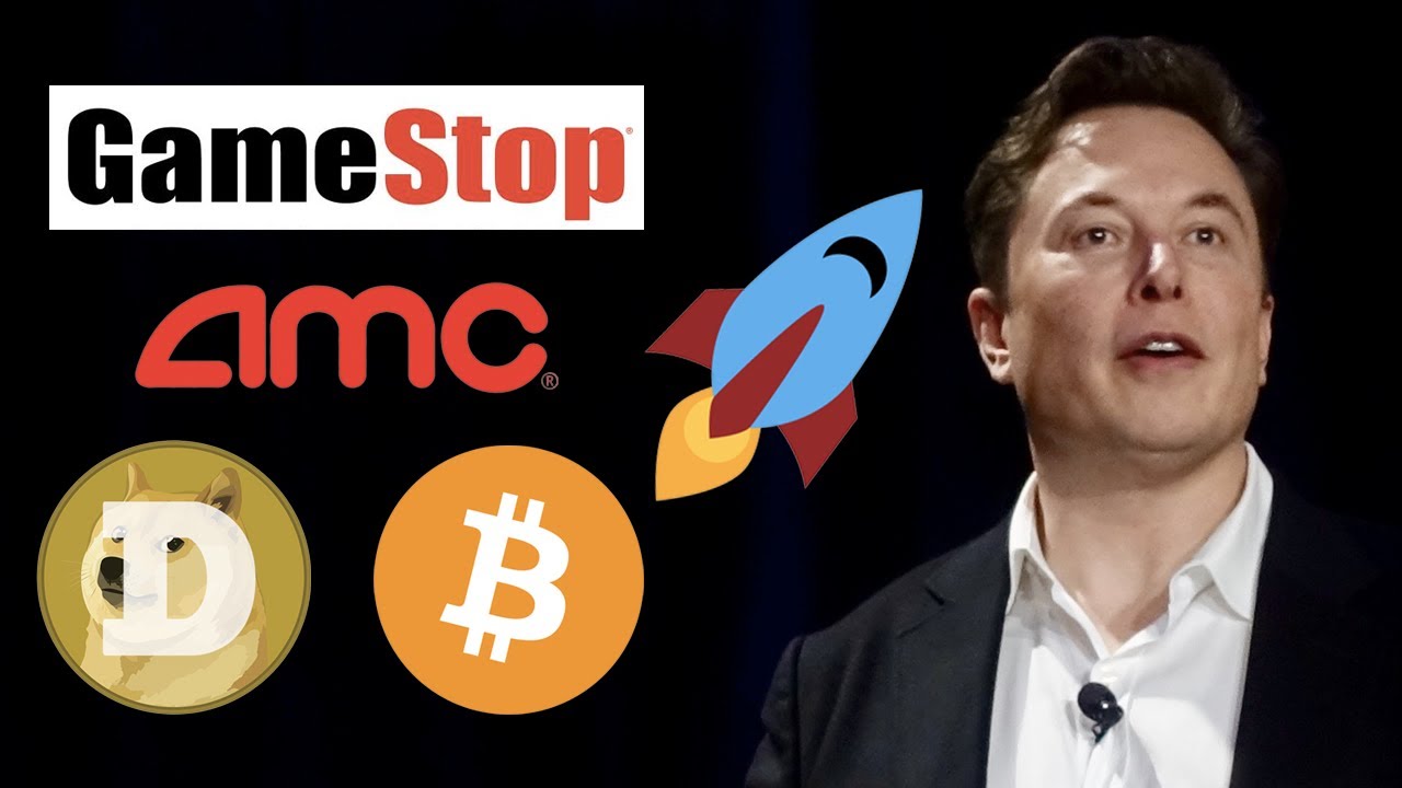 Gamestop Short Squeeze Nok Amc Stock Dogecoin And Elon Musk Bitcoin Tweet Youtube