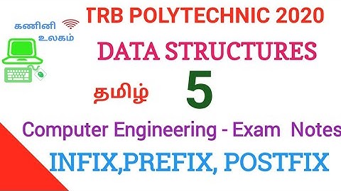 INFIX,PREFIX, POSTFIX|TRB POLYTECHNIC Data Structures 5 |TRB COMPUTER SCIENCE| kaniniulagam