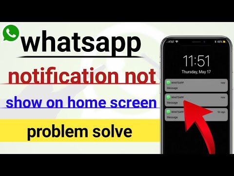 whatsapp notification not showing on screen problem solve | how to fix ...