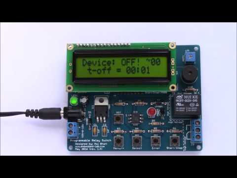 Programmable relay timer using PIC16F628A/PIC16F1847