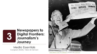Newspapers to Digital Frontiers: Journalism’s Journey (part one)