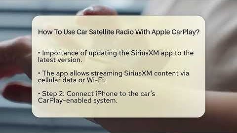 How To Use Car Satellite Radio With Apple CarPlay? - Talking Tech Trends
