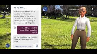 Security Training EON AI Assistant app for suspicious package at large events