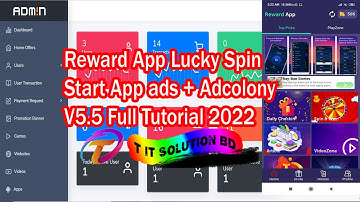 Reward App Lucky Spin + Start App ads + Adcolony V5.5 Full Tutorial 2022 - TITSOLUTIONBD