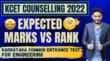 KCET 2022 Expected Marks Vs Rank | Karnataka Common Entrance Test  #KCET2022
