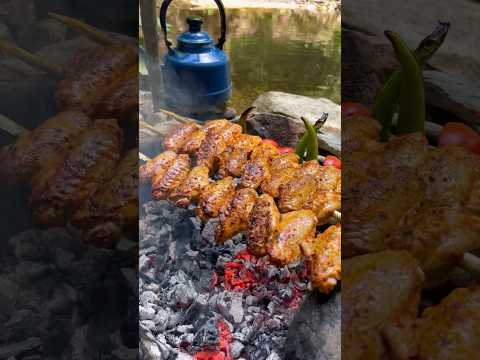 Şiş Çubukta Tavuk Kanat Izgara 🐔 / Cooking Chicken Wings on Skewer