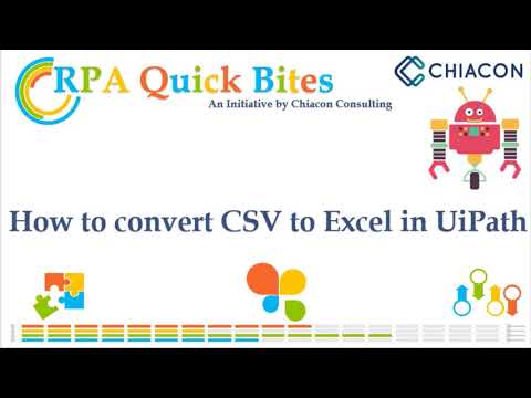 RPA - UiPath - Convert CSV to Excel (xls)