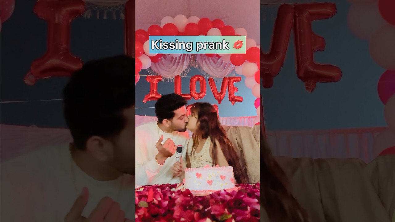 Kiss prank on wife in public 😛 