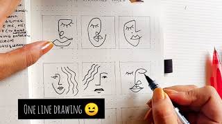 Doodle with Me - Face Line Drawings Tutorial September 2020