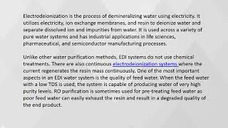 Electrodeionization systems