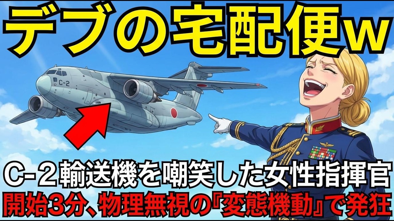 自衛隊の輸送機を「デブの宅配便w」と舐めた敵国→物理無視の『変態機動』で背後を取られ、女性指揮官が絶叫w【海外の反応】