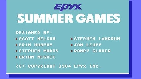 Summer Games (C64) 1984, Epyx Inc.