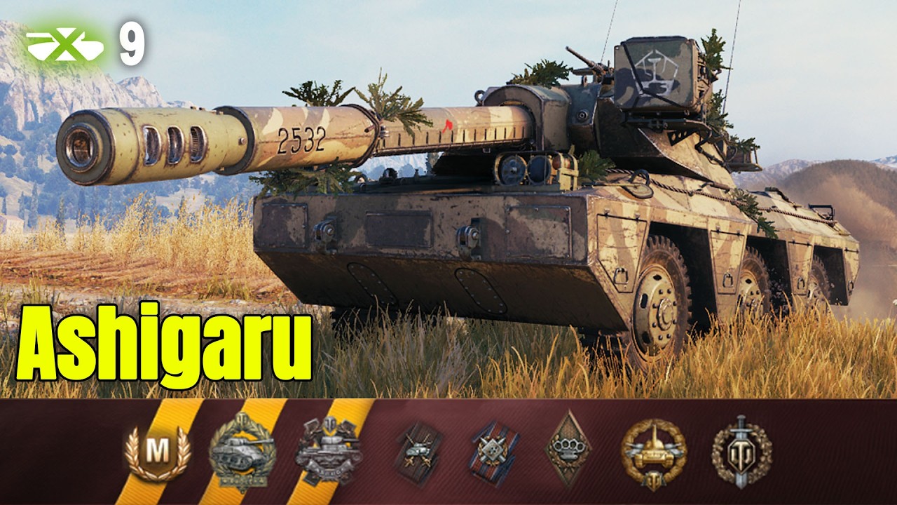 Ashigaru - 9 Kills Performance in a High Level Tier X Battle - World of Tanks!