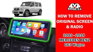 How to remove original screen and radio for Mercedes Benz G63 Wagon Apple CarPlay Android Auto