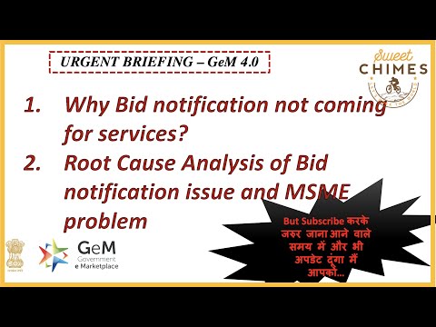 Bid Notifications not coming in GeM 4.0 for Services || Incomplete MSME || Issue Resolved with RCA