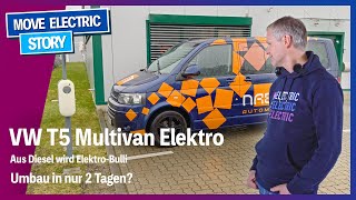 Aus VW T5 Multivan wird Elektro-Bulli - Umbau in nur 2 Tagen. Mit dem NAEXT Umrüst-Kit!