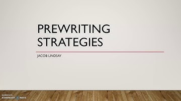 Prewriting Strategies