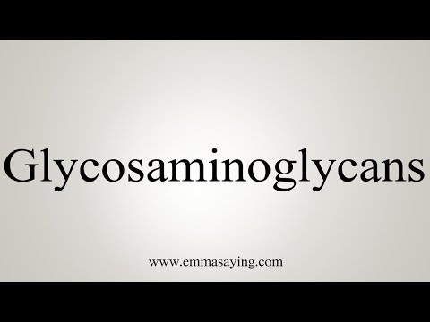 How To Say Glycosaminoglycans