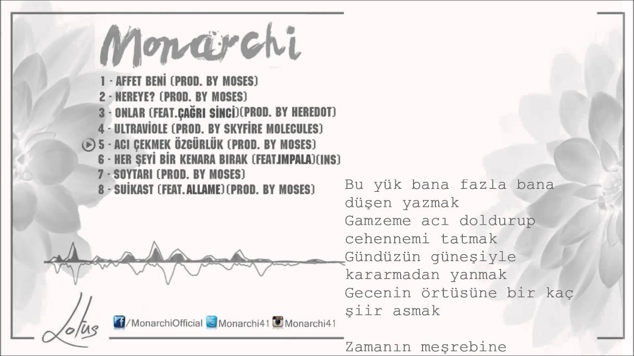 Monarchi - Acı Çekmek Özgürlük (Official Audio) (Lotus)
