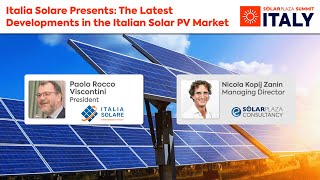 Italia Solare Presents: The Latest Developments in the Italian Solar PV Market | Solarplaza Webinar