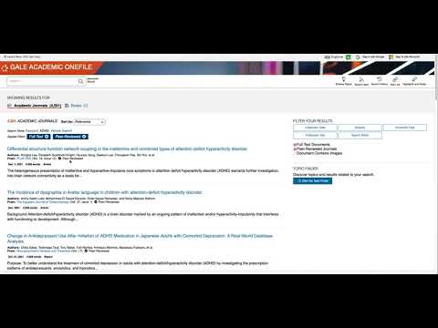 Gale Academic OneFile Advanced Search Tips