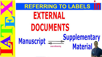 Referring to labels in external documents (LaTeX Tips/Solution- 33)