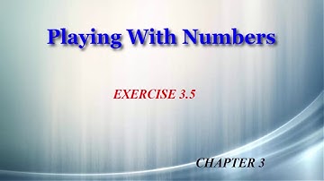 Playing With Numbers 3.5