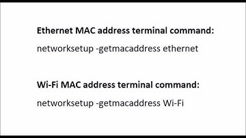 Mac OS - OSX - How to get the MAC address on a Mac computer - OSX