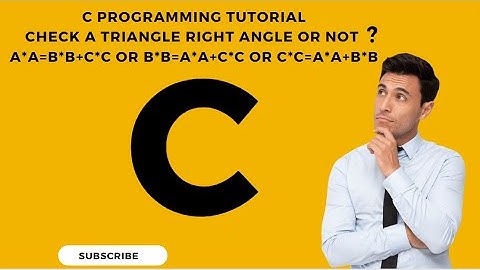 c program to check a tringle right angled or not | How to check a triangle right angle or not?
