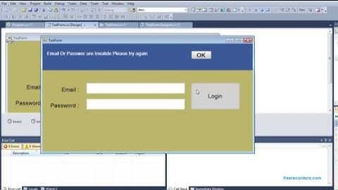 C# - Create Login Form With Access Database And C# [ with source code ]