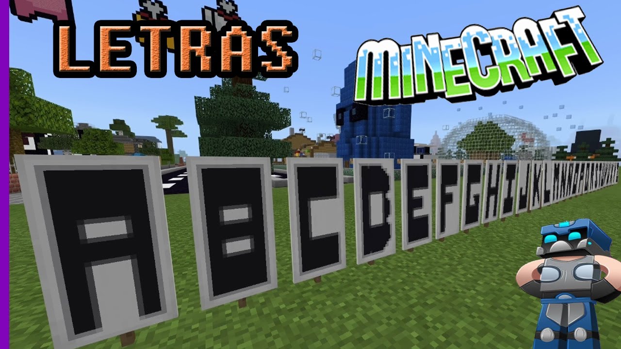 Minecraft: Como hacer Todas las letras en estandarte Tutorial - YouTube
