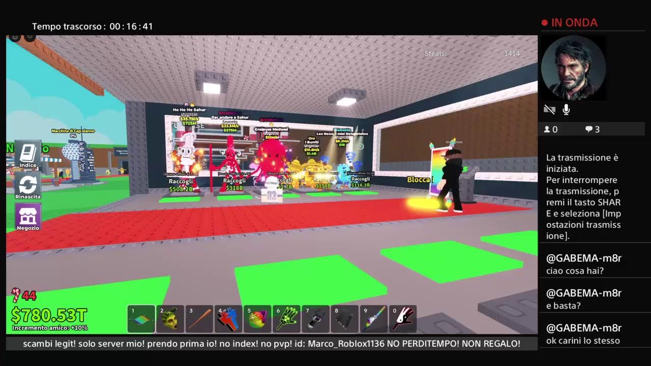 scambiamo legit! solo server mio! prendo prima io! no pvp! no index!