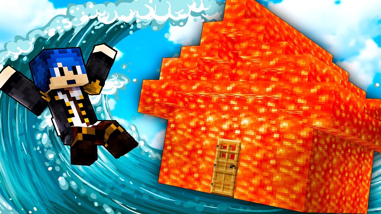 Minecraft ITA - CASA DI LAVA VS TSUNAMI! - YouTube