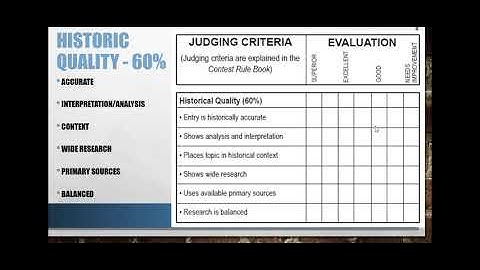 NHD Judging Overview  Evaluation Form Overview