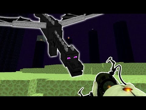 MATANDO O ENDER DRAGON COM UMA PORTAL GUN!! (MINECRAFT DRAGON VS PORTAL GUN)