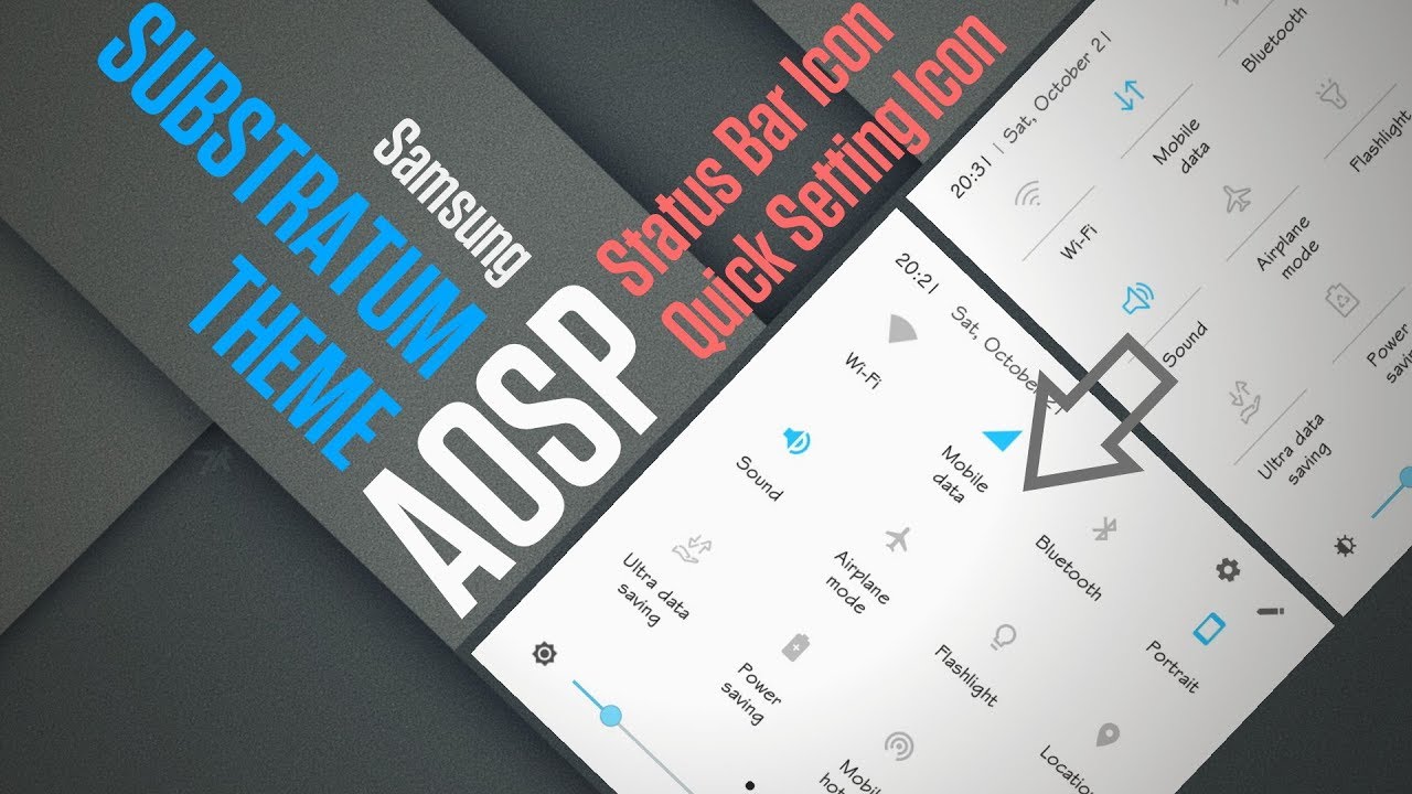AOSP Status Bar Icon For Samsung Galaxy Substratum Theme No Root