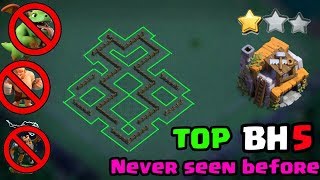 Top Bh5Builder Hall 5 Anti 2 Best Trophy Pushing Base 2017-Clash Of Clans