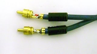 Stripping a Gold RCA High End Audio cable for Gold and #1 Copper